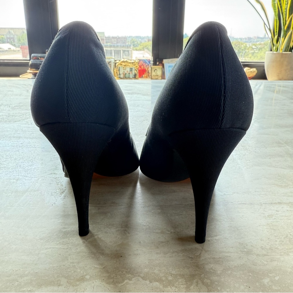 Gianni Versace Vintage Medallion Pumps Black Jewel Heels Made in Italy EU 36 - Picture 11 of 15
